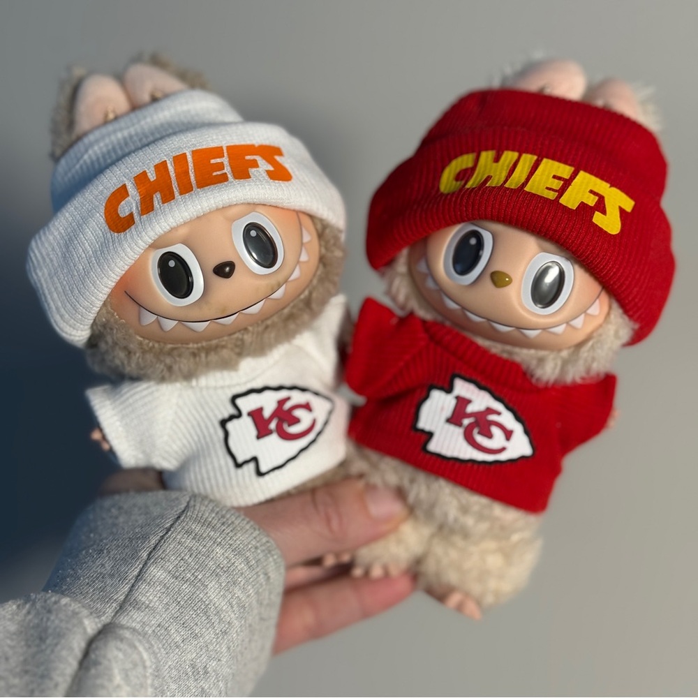 Labubu Outfit Set CHIEFS KC - handmade Red or White